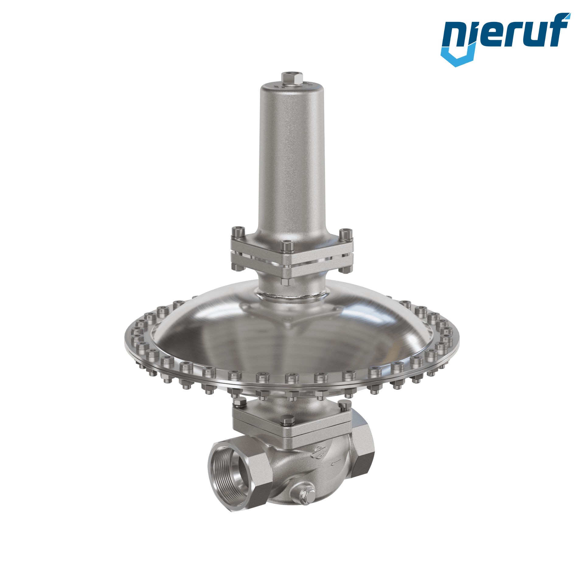 Millibar-Überströmventil 2" Zoll IG UV17 Edelstahl FKM / PTFE 7 - 100 mbar