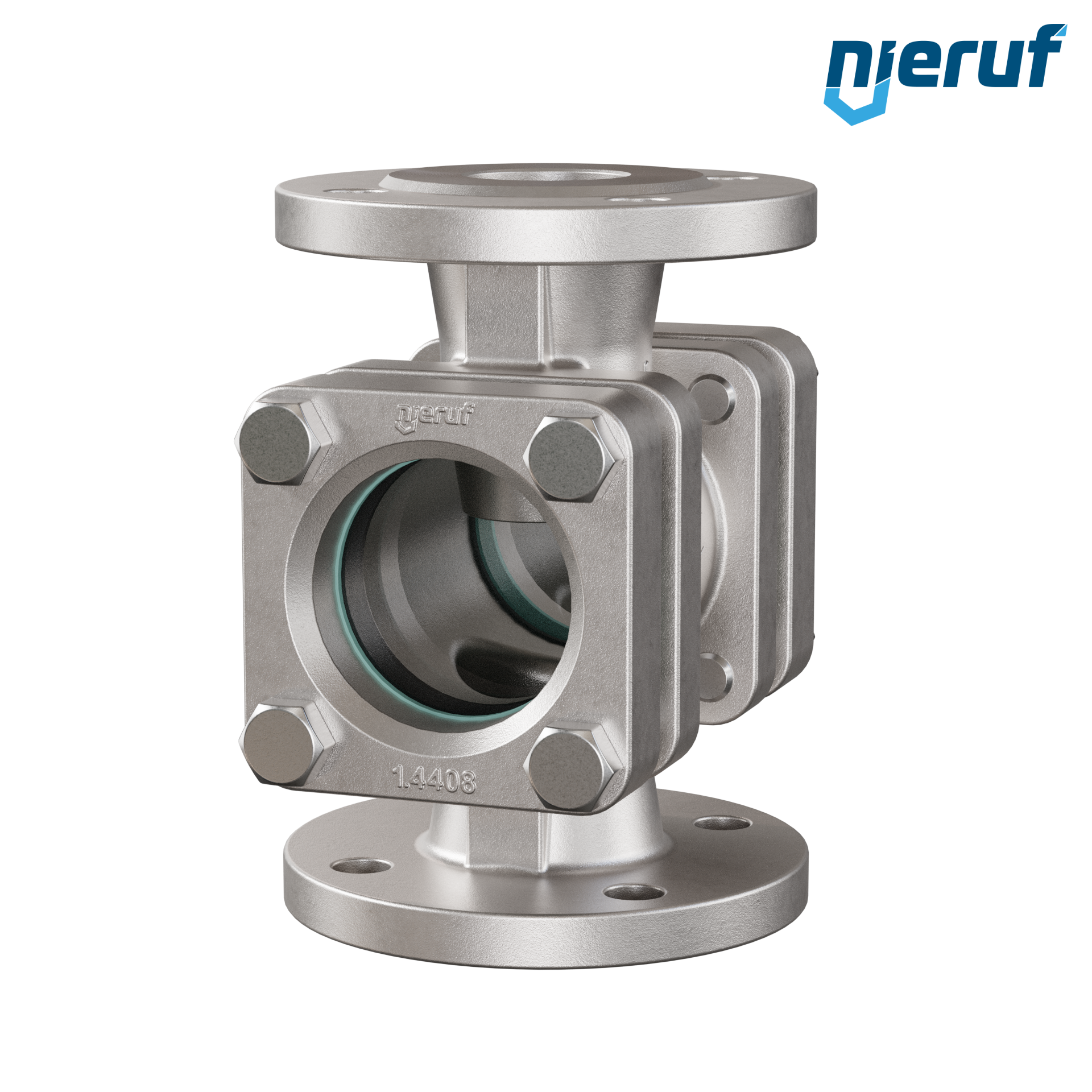 Specola visiva flangiata DN50 - 2" pollici acciaio inossidabile AISI 316 flangia ANSI 300 vetro borosilicato versione standard