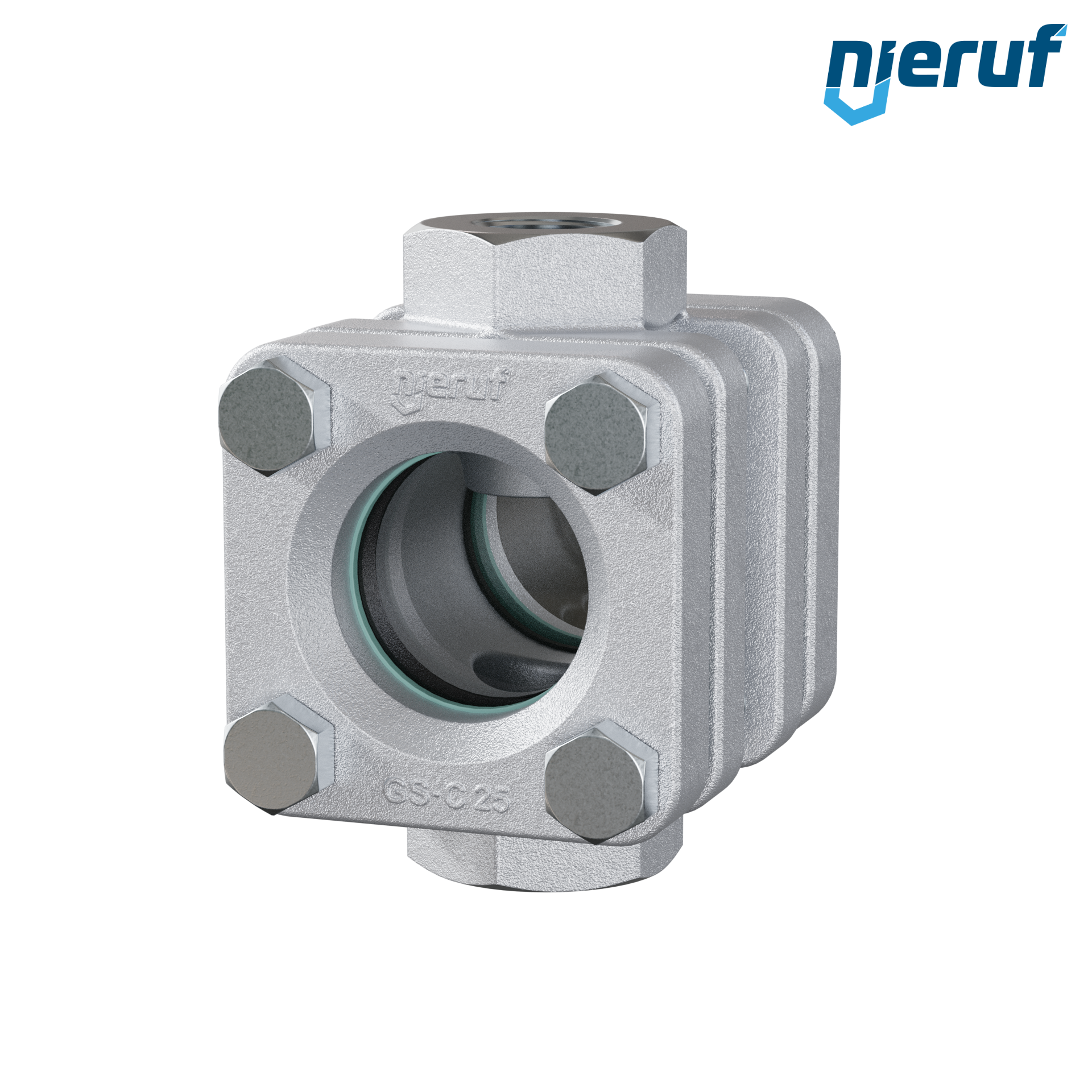 oblò di osservazione / specola visiva G 3/4" pollici acciaio fuso vetro borosilicato