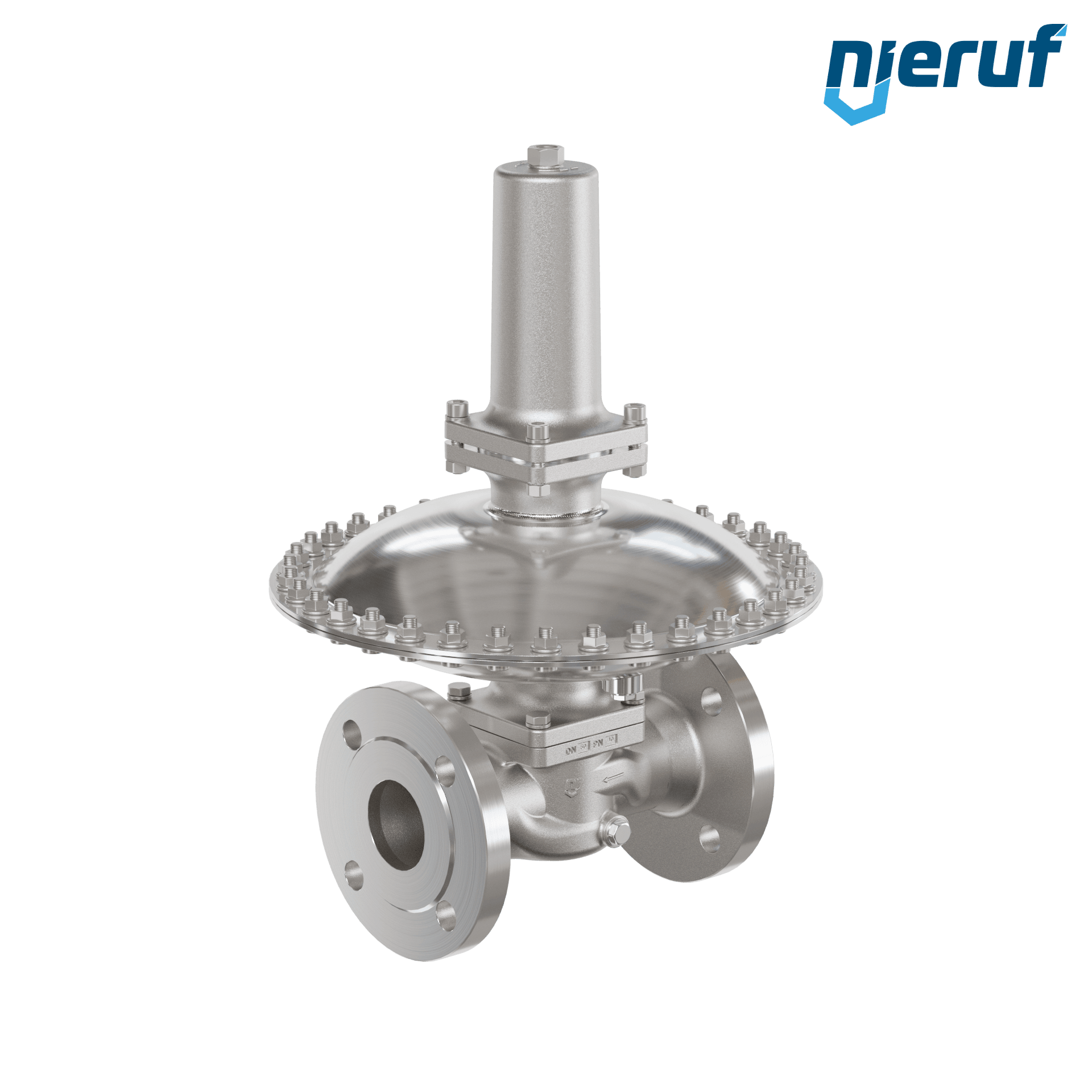 mbar-Regler DN50 DM24 Flansch DIN EN 1092 Edelstahl EPDM 50 - 200 mbar