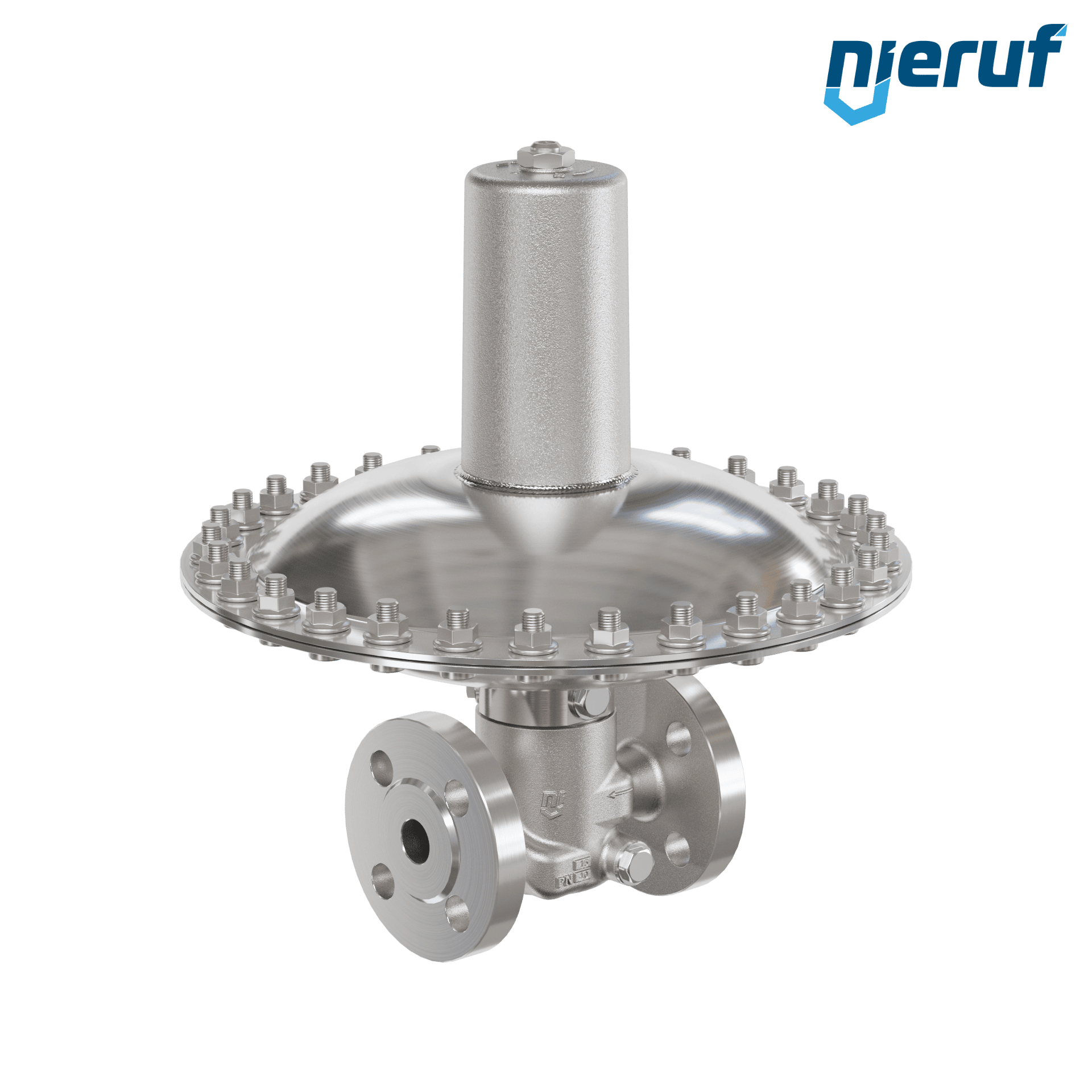 mbar-Regler DN15 DM23 Flansch DIN EN 1092 Edelstahl FKM 7 - 100 mbar