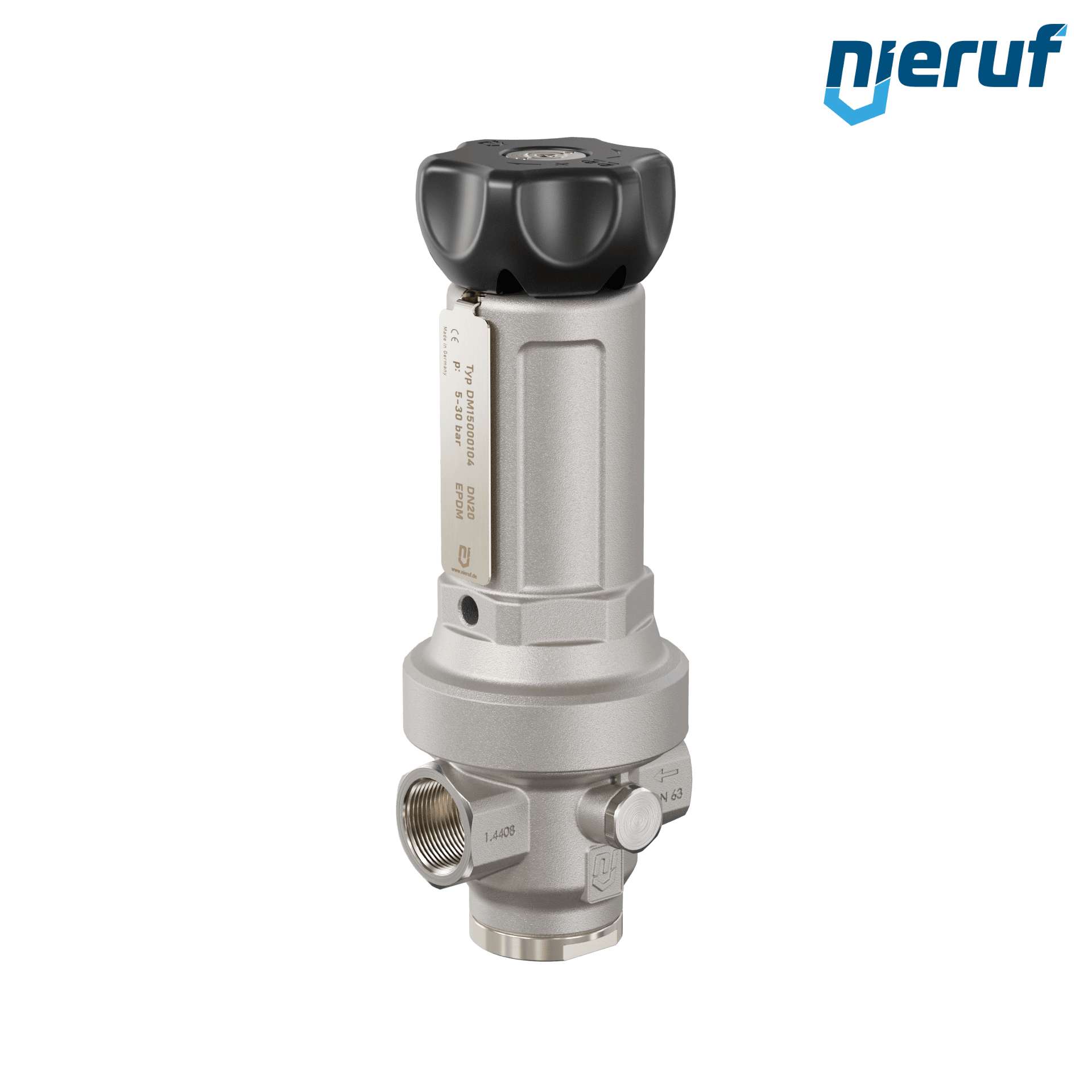 Präzisions-Druckregler 3/4" Zoll DM15 Edelstahl EPDM 5,0 - 30,0 bar