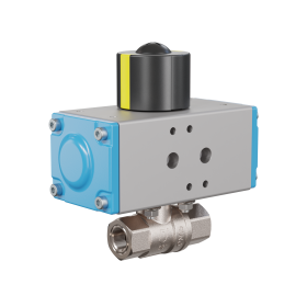 Automatik-Muffenkugelhahn DN8 - 1/4" Zoll pneumatischer Drehantrieb doppeltwirkend PK01