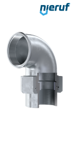 Tempergussfitting Winkelverschraubung Nr. 96, DN15 - 1/2" Zoll verzinkt
