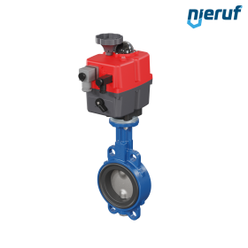 Absperrklappe DN 80 mit Zentrieraugen elektrischer Antrieb 24-240V FDA