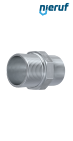 Tempergussfitting Doppelnippel Nr. 280, DN25 - 1" Zoll verzinkt