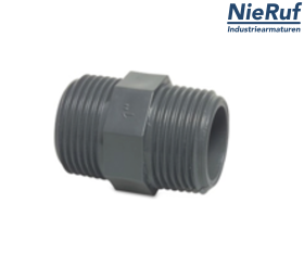 Doppelnippel 3/8" Zoll AG PVC-U