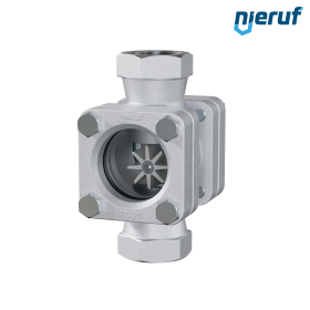 Gewinde Schauglas G 2" Zoll Grauguss GG25 Natron-Kalk-Glas Version mit PTFE-Rotor