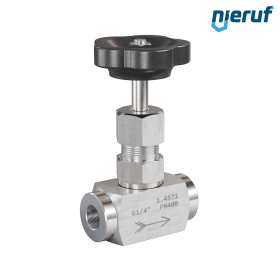 Hochdruck-Nadelventil  1/4" Zoll NV01 Edelstahl 1.4571