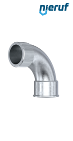 Tempergussfitting Bogen kurz Nr. 1a, DN15 - 1/2" Zoll verzinkt