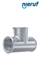 Tempergussfitting T-Stück Nr. 130, DN15 - 1/2" Zoll verzinkt