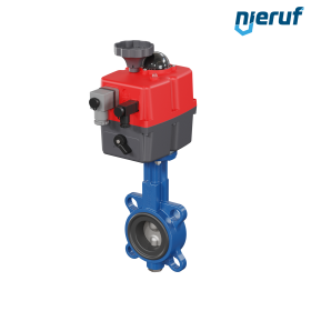 Absperrklappe DN 50 mit Zentrieraugen elektrischer Antrieb 24-240V FPM