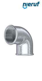 Tempergussfitting Winkel Nr. 90, DN25 - 1" Zoll verzinkt