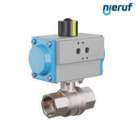 Automatik-Muffenkugelhahn DN32 - 1 1/4" Zoll pneumatischer Drehantrieb einfachwirkend PK01