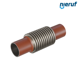 Axialkompensator DN50 - 60,3mm Typ KP05 Anschweißenden und Edelstahl-Faltenbalg