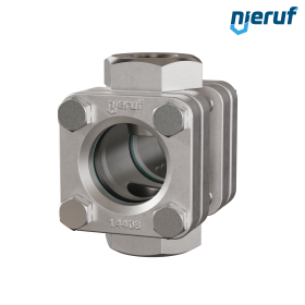 Durchfluss-Schauglas G 1 1/4" Zoll Edelstahl Borosilikatglas