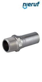 Einsteckende DN25 - 28,0 mm Pressfitting A Aussengewinde 1" Zoll Edelstahl