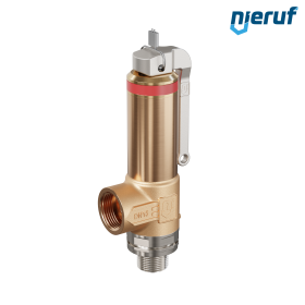 Kryo-Sicherheitsventil mit Hebel DN10 3/8" AG x 1/2" IG SV18, Edelstahl & Rotguss PTFE