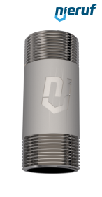 Rohrnippel 1/2" Zoll AG Edelstahl 1.4571 Länge von 80 mm