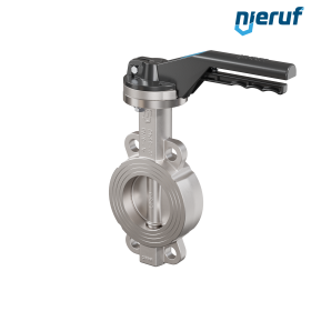 Edelstahl-Absperrklappe DN 80 PN16 AK08 metall Handhebel