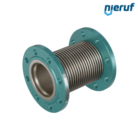 Axialkompensator DN100 Typ KP03 Stahl-Flanschen, Manschette aus Edelstahl