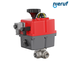 3 Wege Kugelhahn elektrisch 24-240V DN10 - 3/8" Zoll Edelstahl reduzierter Durchgang mit T-Bohrung