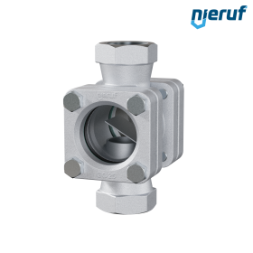 Gewinde Schauglas G 2" Zoll Grauguss GG25 Natron-Kalk-Glas Version mit Klappe